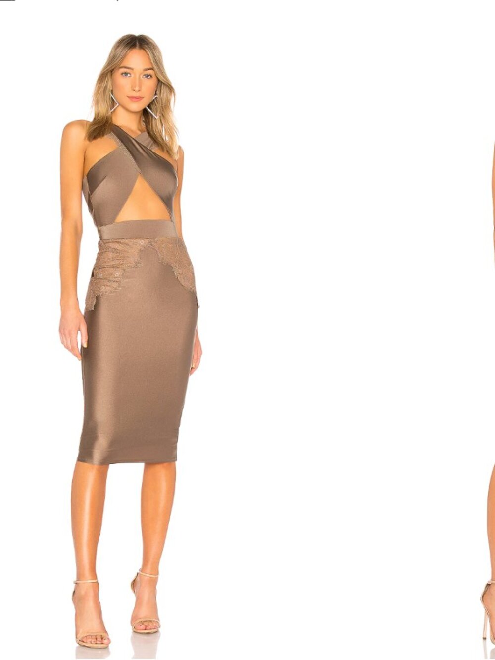 x REVOLVE Philip Midi Michael Costello Taupe size small